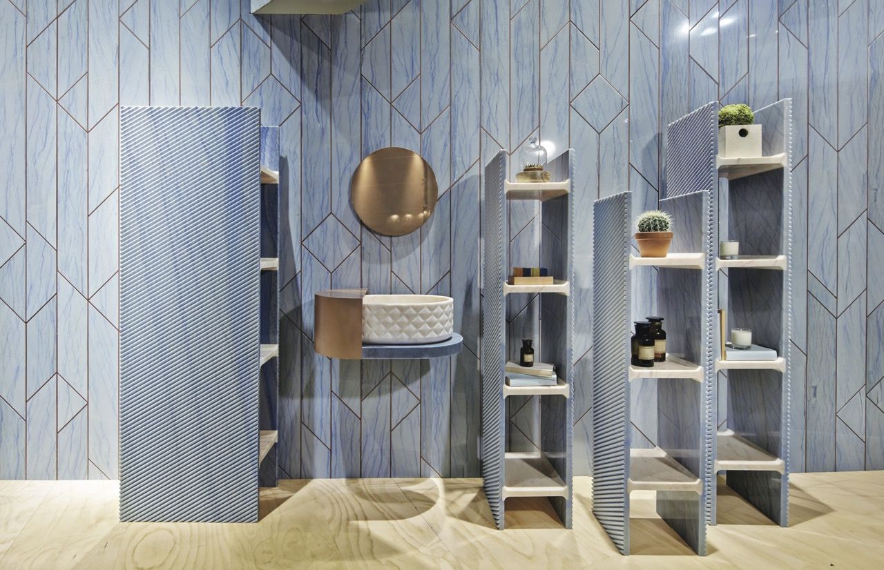 The modular block units create dynamic displays that enhance any space (Photo: Instagram / @budri_official)