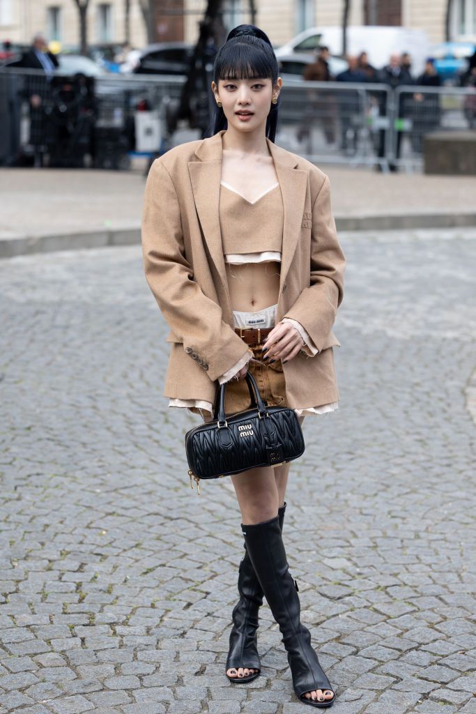 PARIS, FRANCE - MARCH 07: Minnie attends the Miu Miu Womenswear Fall Winter 2023-2024 show as part of Paris Fashion Week on March 07, 2023 in Paris, France. (Photo by Marc Piasecki/WireImage)