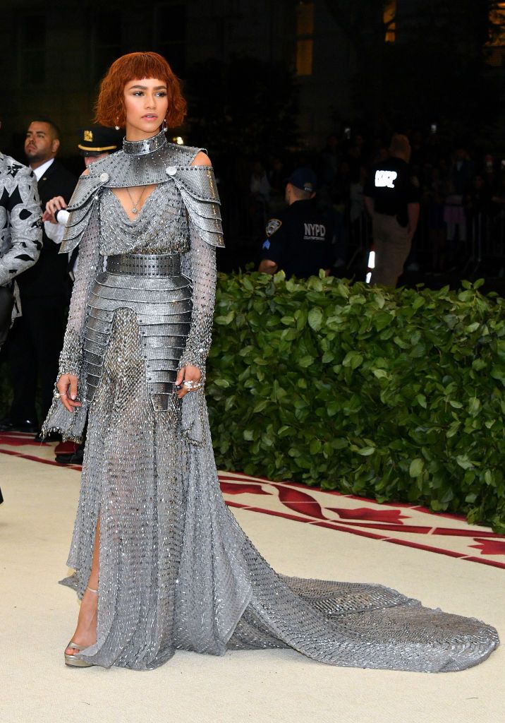 NEW YORK, NY - MAY 07: Zendaya attends the Heavenly Bodies: Fashion & The Catholic Imagination Costume Institute Gala at The Metropolitan Museum of Art on May 7, 2018 in New York City. (Photo by Dia Dipasupil/WireImage)