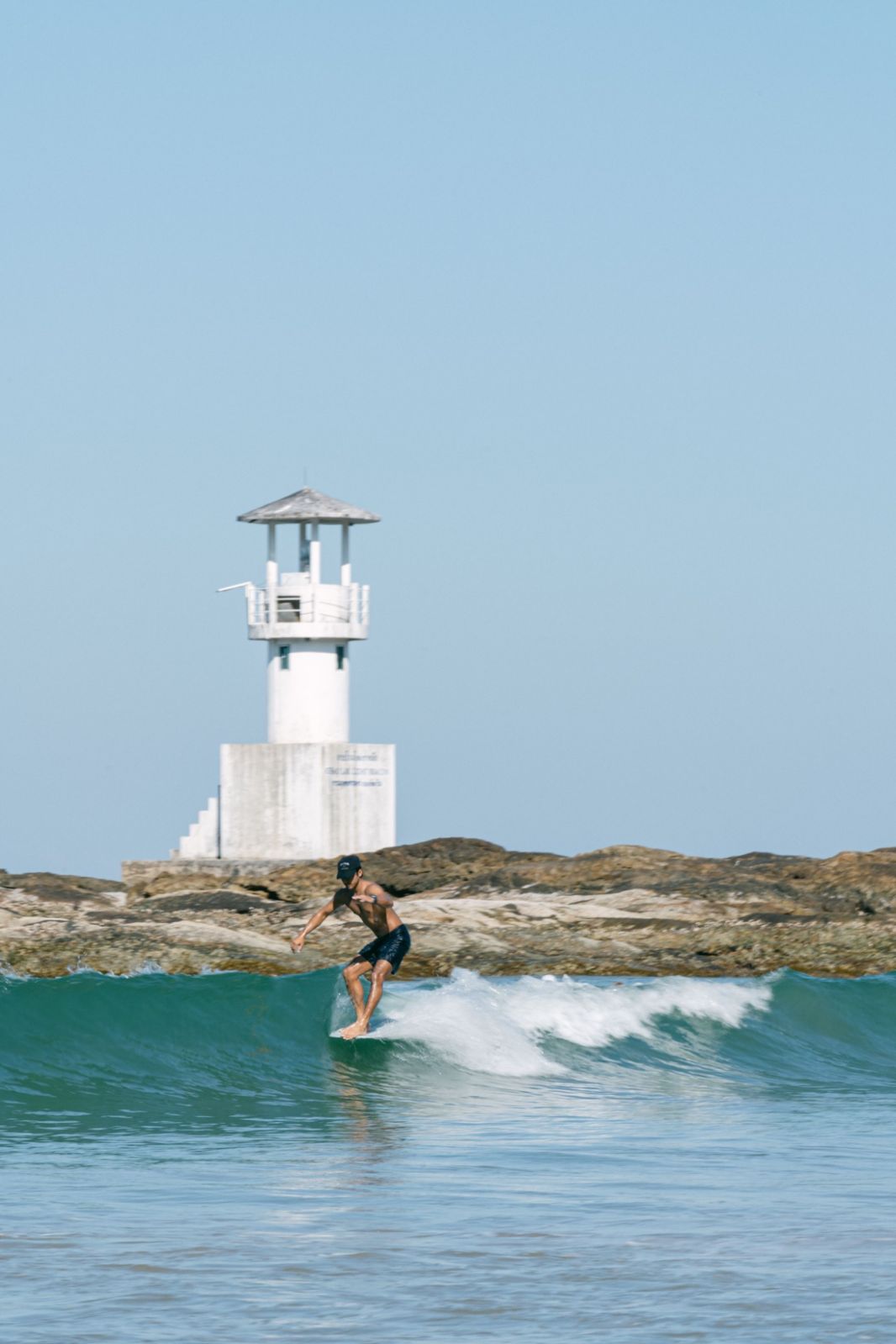 Surfing in Surftown at Khaolak