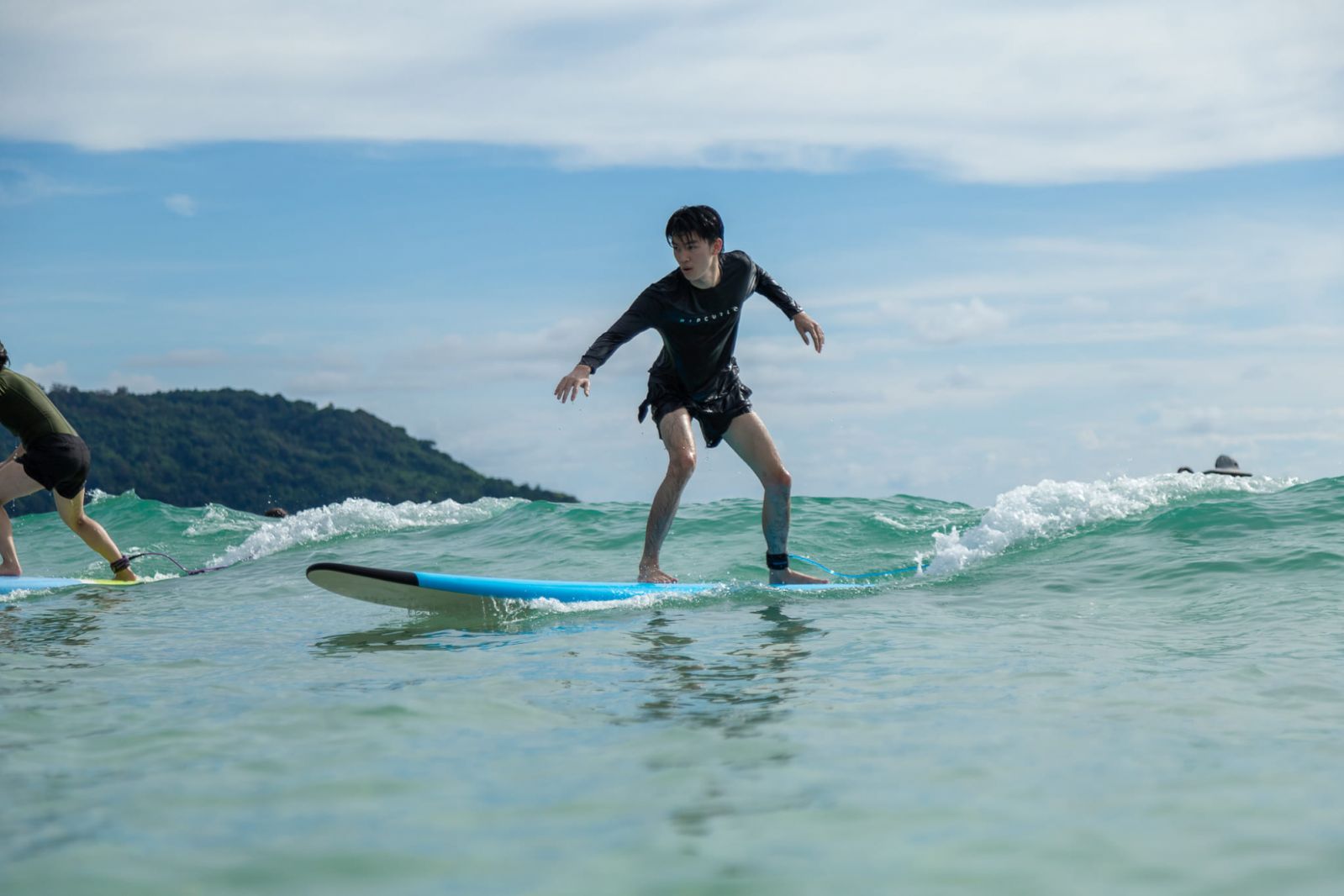 Surfing at Kata Beach, Phuket