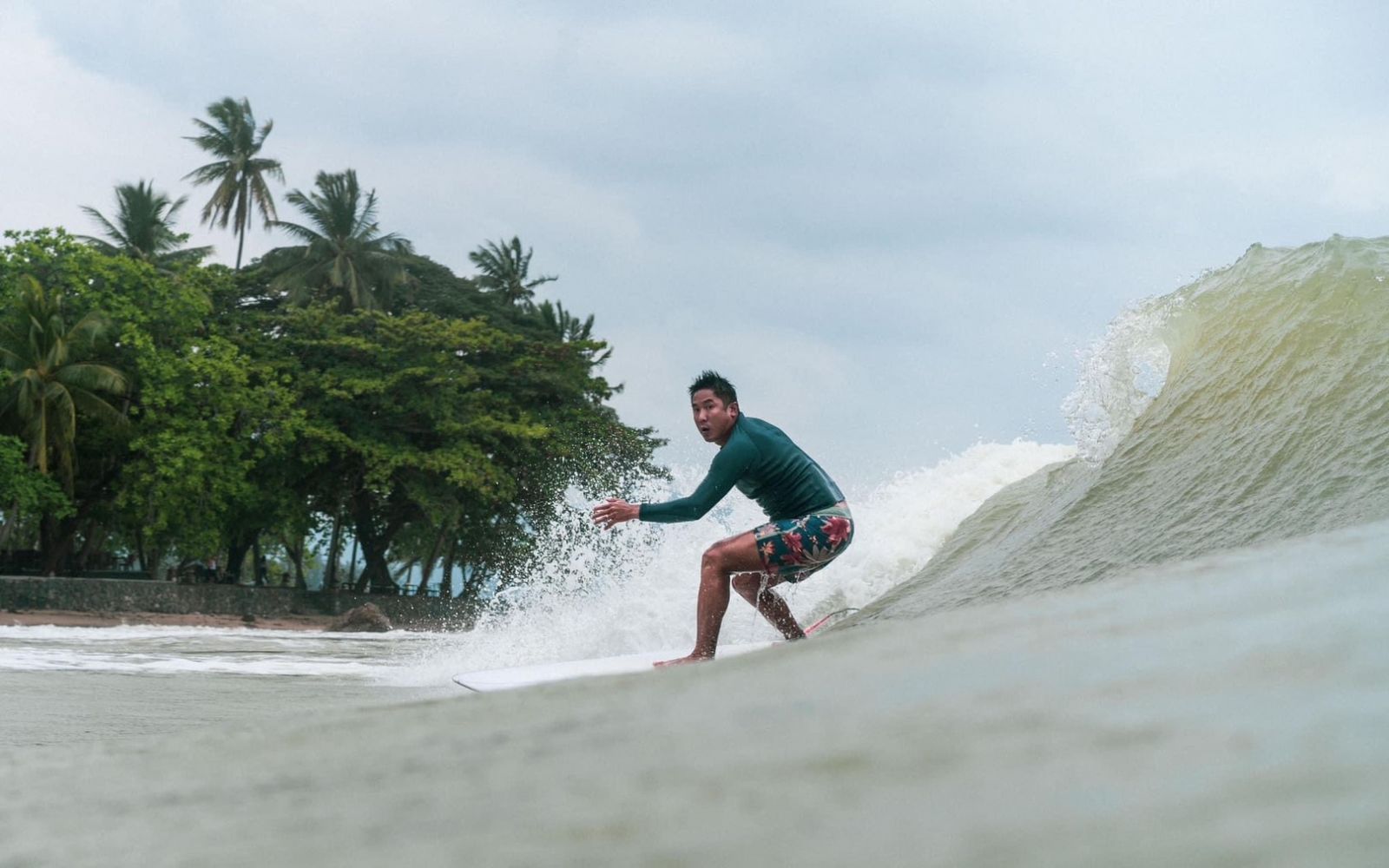 Surfing at Sichon Beach