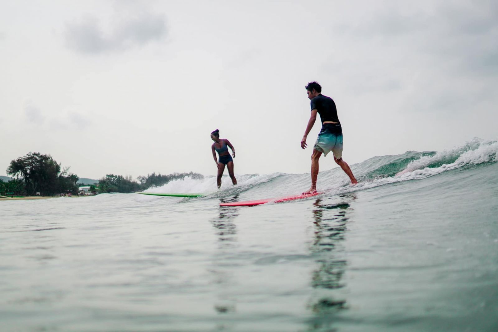Surfing at Chao Lao Beach, Chantaburi