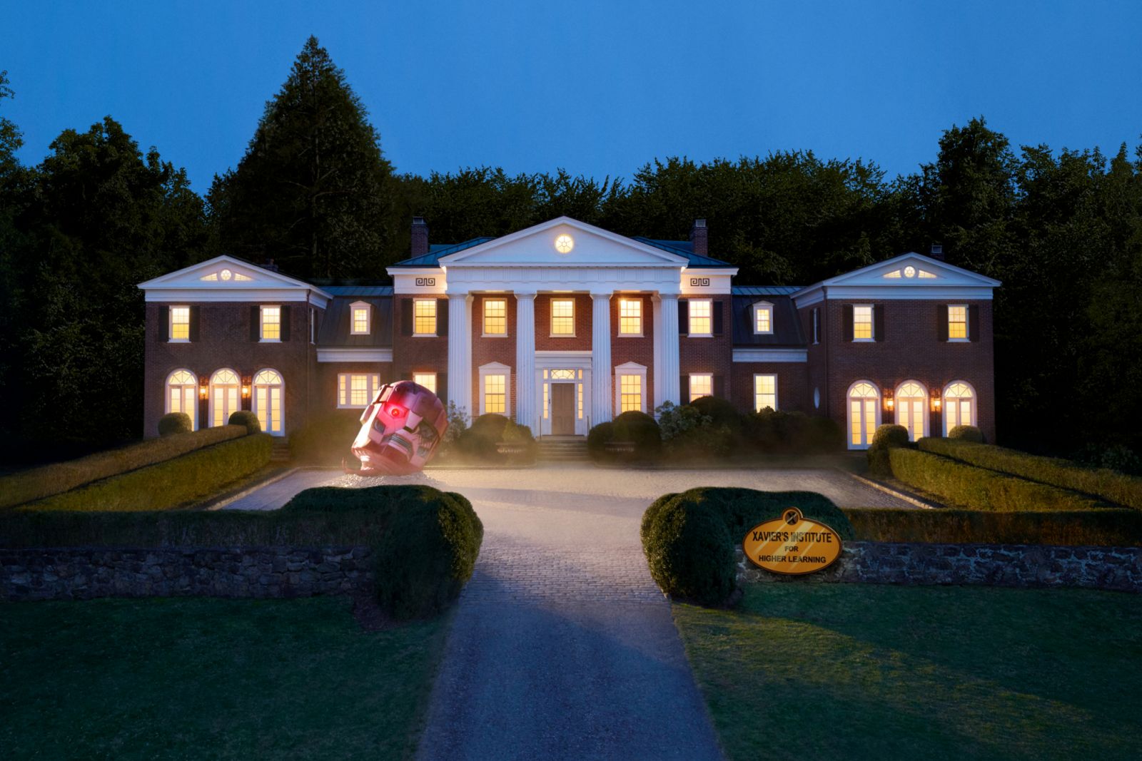 The exterior if the X-Mansion