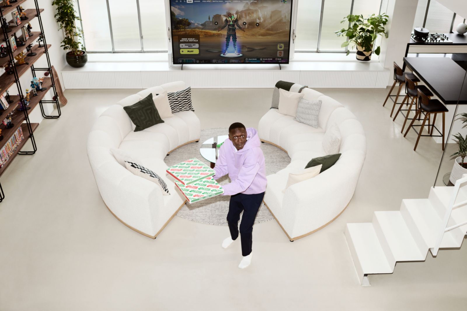 The interior of Khaby Lame's home