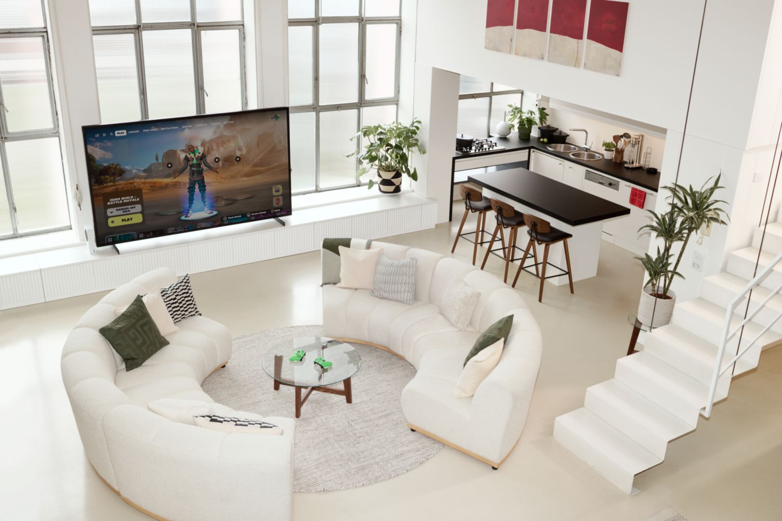 The interior of Khaby Lame's home