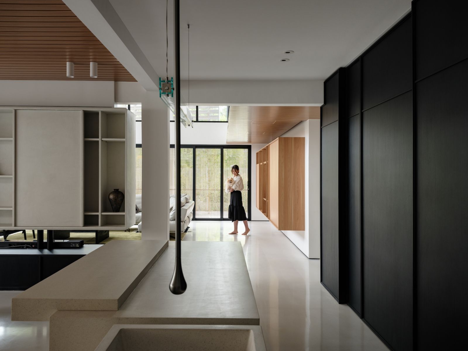 A chicly realised  kitchen island