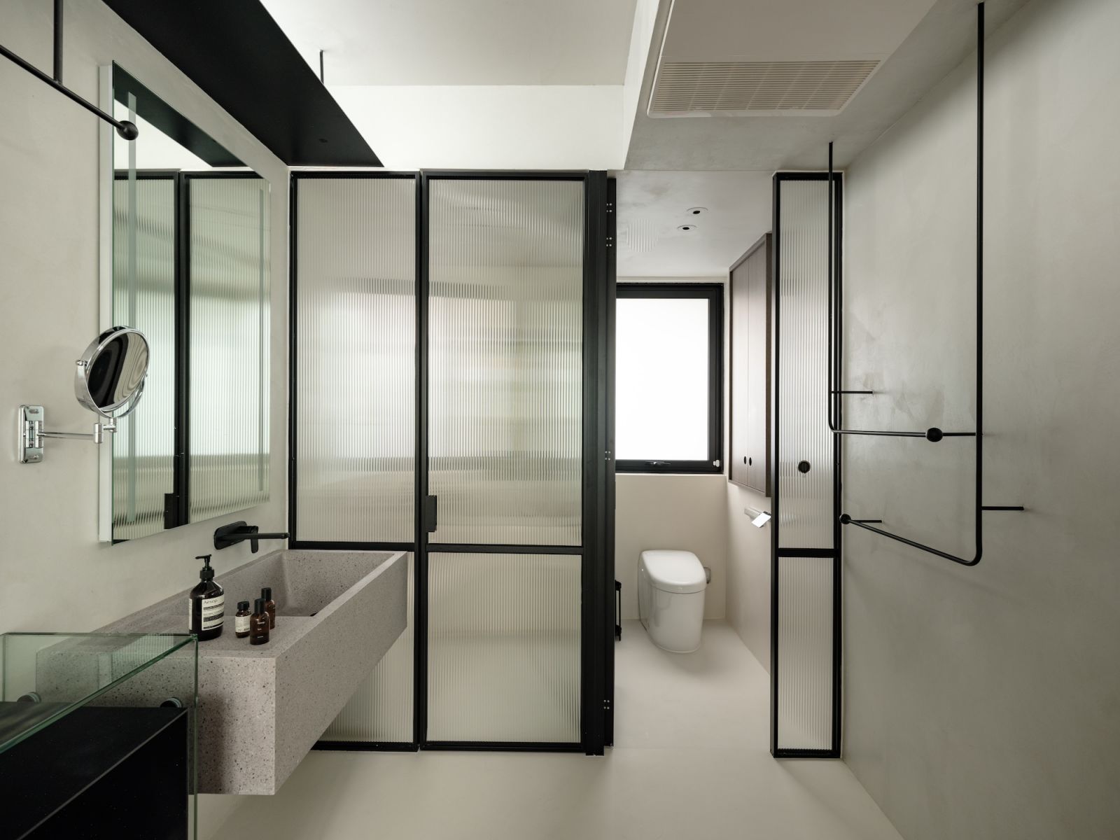 The master bathroom