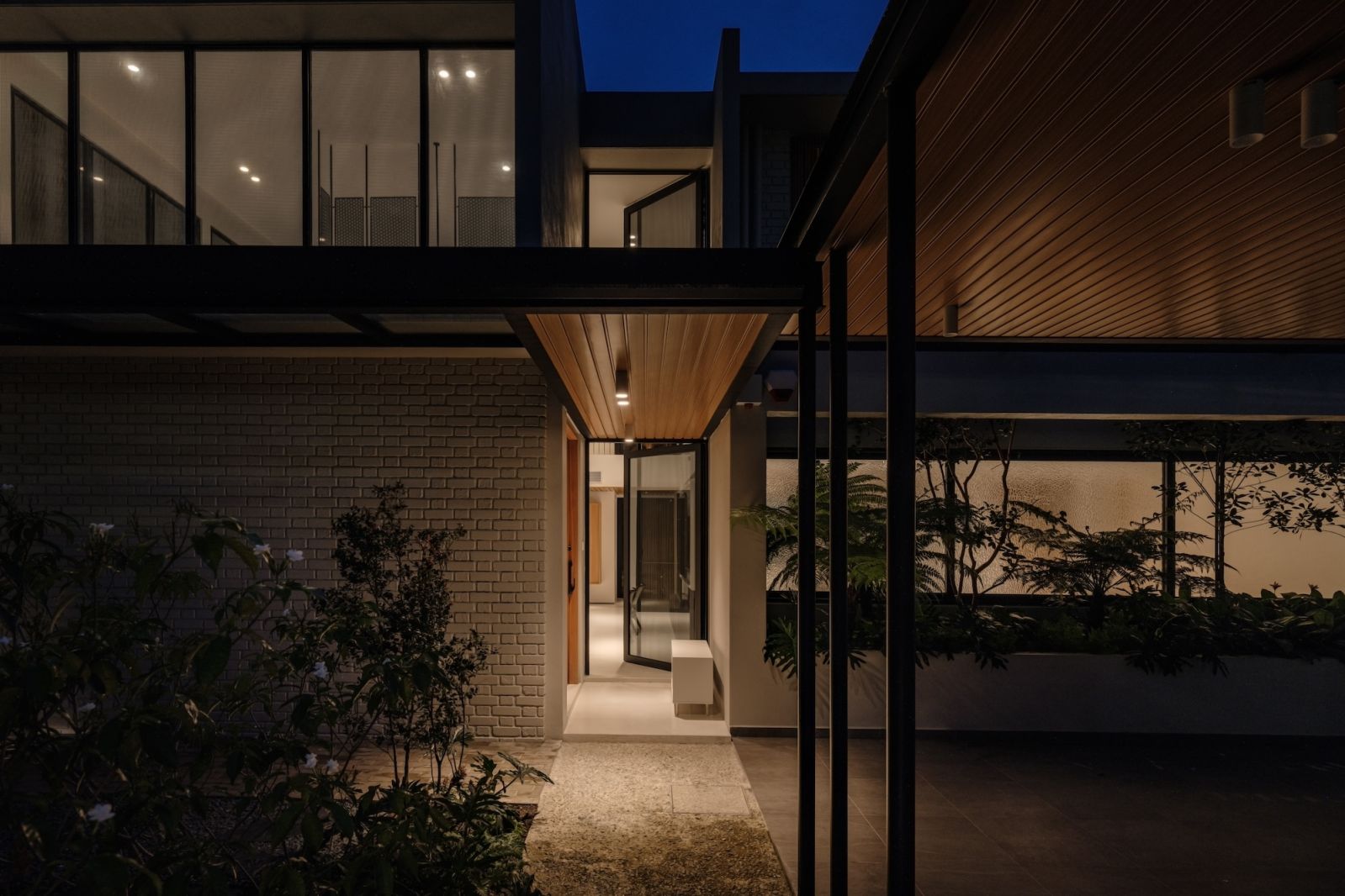 The home in the evening