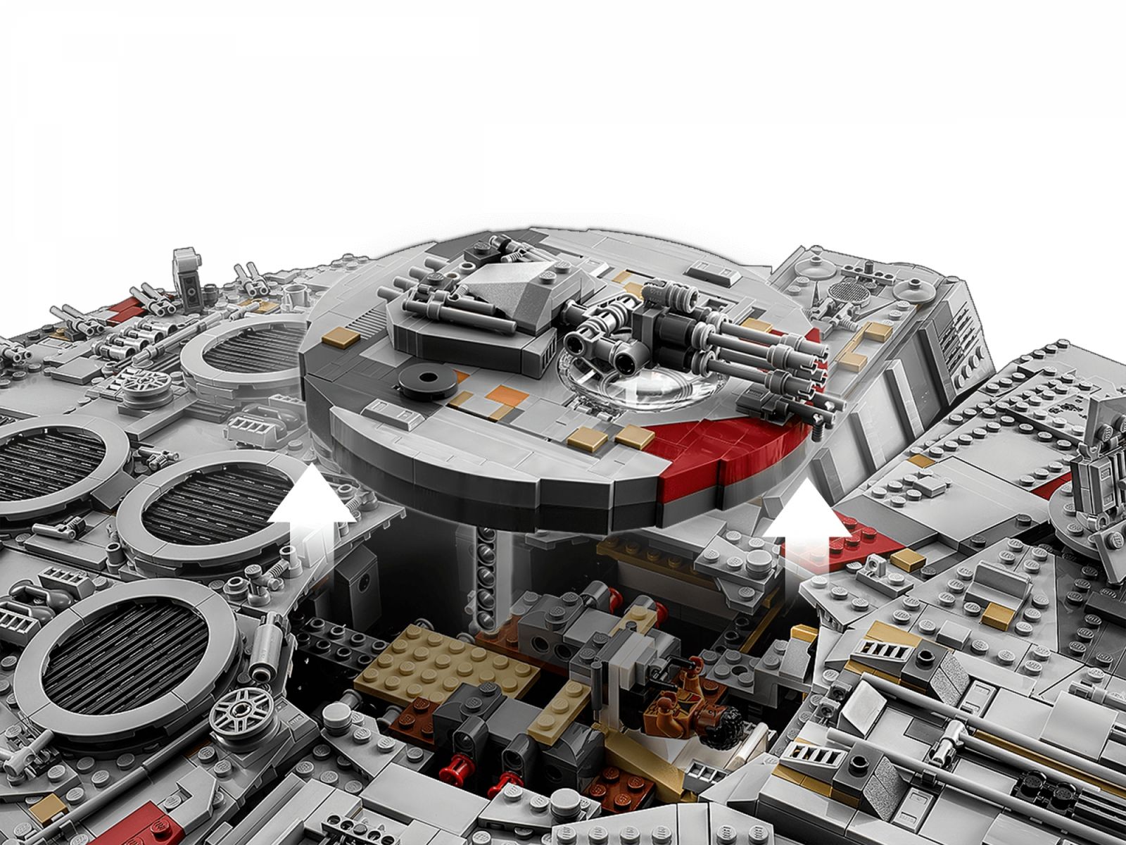 The gunnery station with a minifigure gunner’s seat