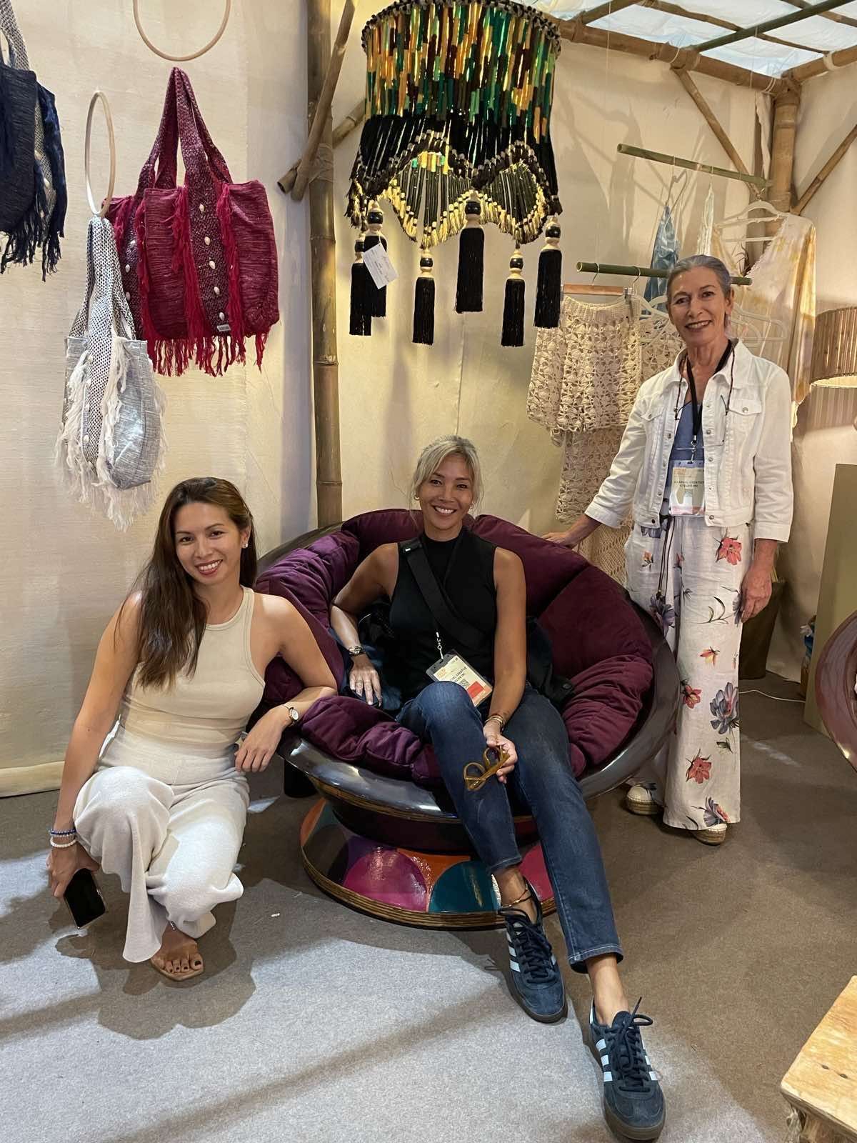 (From left) Heritage in Bloom's brand founders Adrienne Charuel, Clair Concepcion Barberis and Bea Roxas