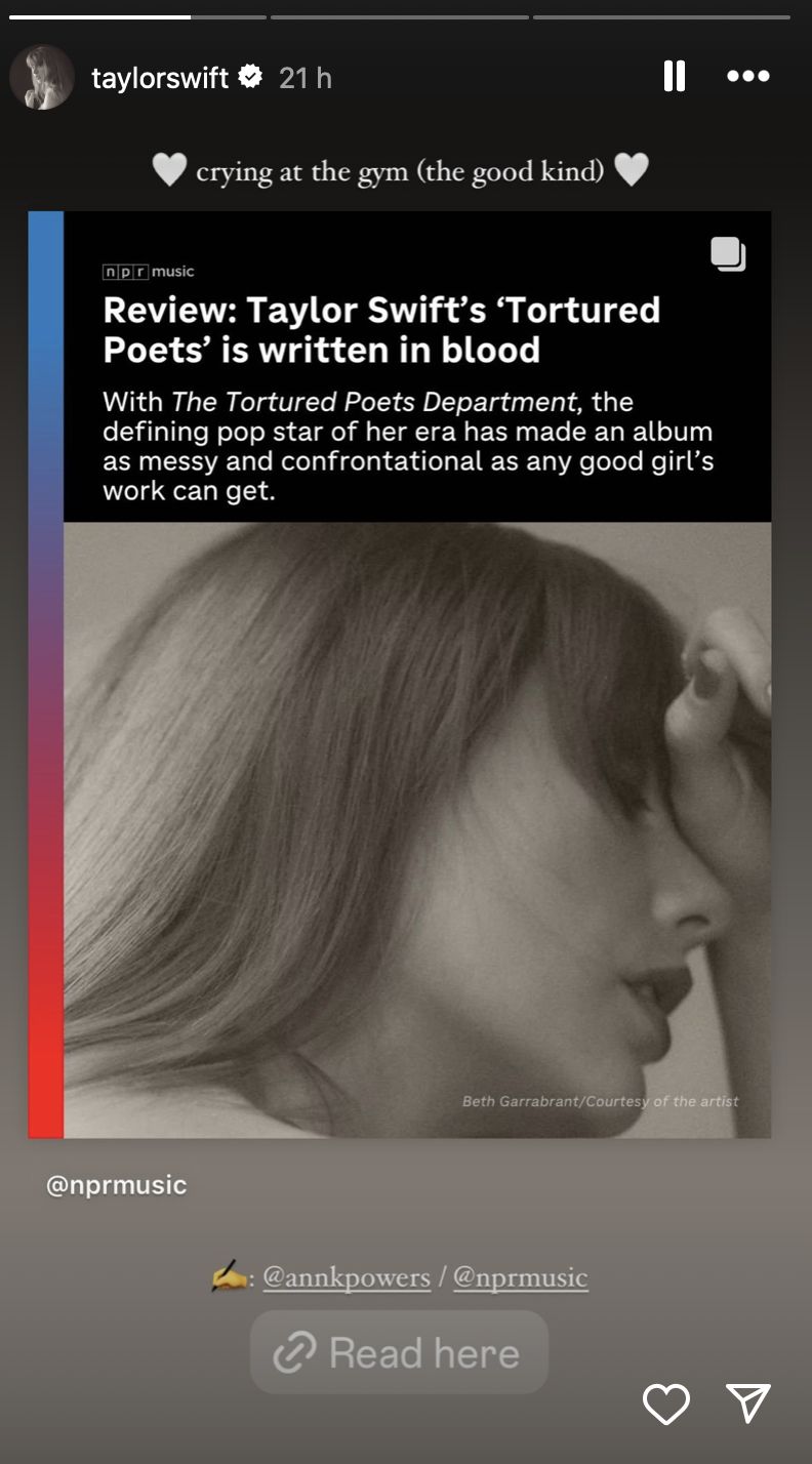 (Photo:IG@taylorswift Instagram Story)