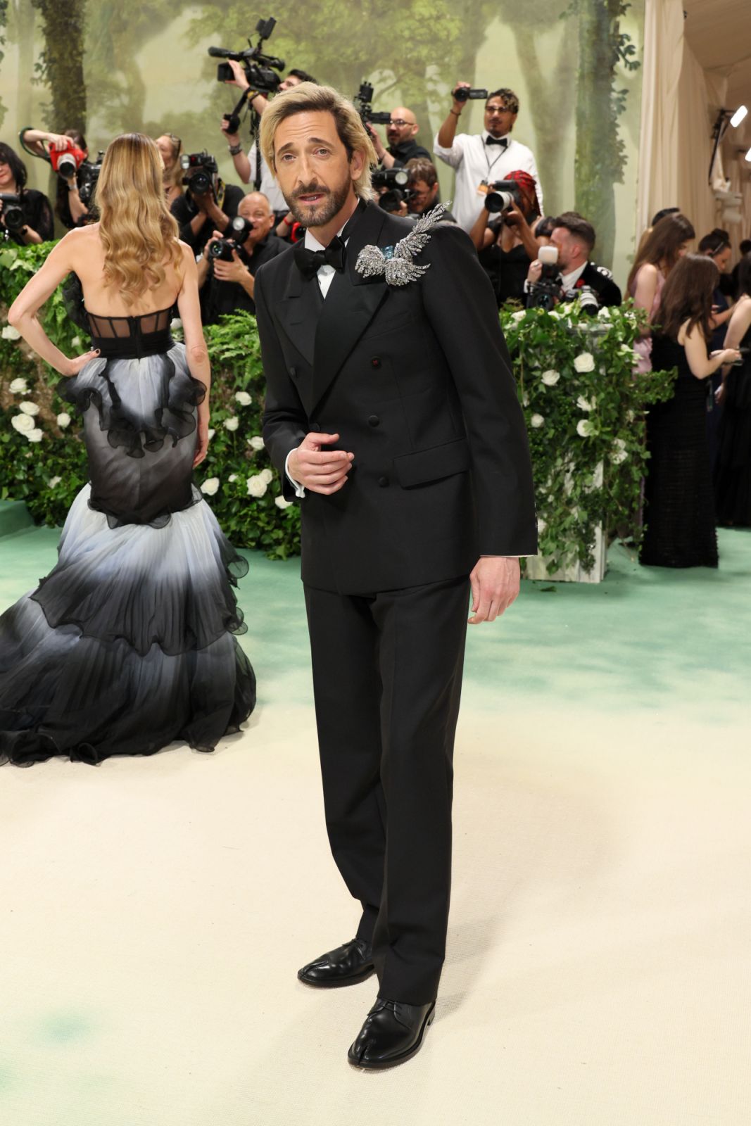 NEW YORK, NEW YORK - MAY 06: Adrien Brody attends The 2024 Met Gala Celebrating "Sleeping Beauties: Reawakening Fashion" at The Metropolitan Museum of Art on May 06, 2024 in New York City. (Photo by Dia Dipasupil/Getty Images)