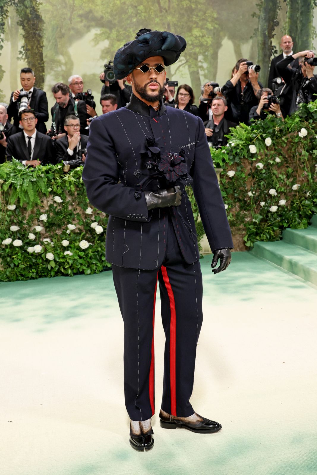 NEW YORK, NEW YORK - MAY 06: Bad Bunny attends The 2024 Met Gala Celebrating "Sleeping Beauties: Reawakening Fashion" at The Metropolitan Museum of Art on May 06, 2024 in New York City. (Photo by Jamie McCarthy/Getty Images)