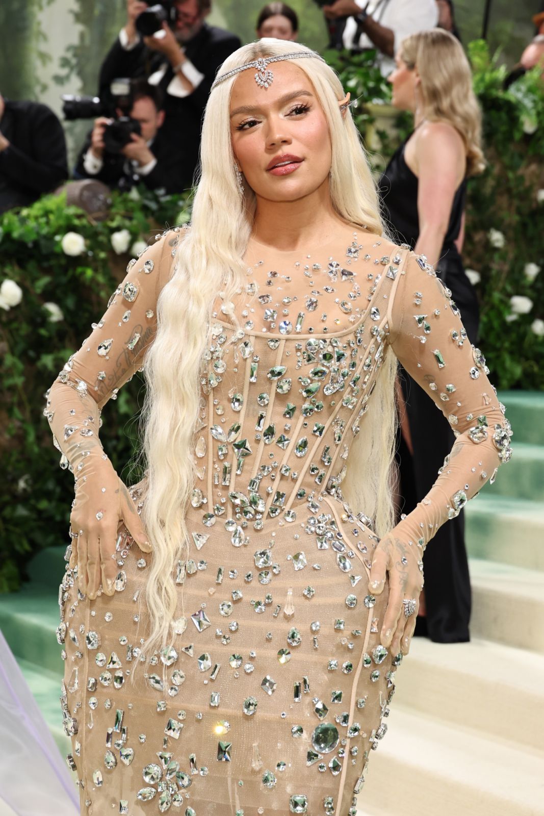 NEW YORK, NEW YORK - MAY 06: Karol G attends The 2024 Met Gala Celebrating "Sleeping Beauties: Reawakening Fashion" at The Metropolitan Museum of Art on May 06, 2024 in New York City. (Photo by Jamie McCarthy/Getty Images)