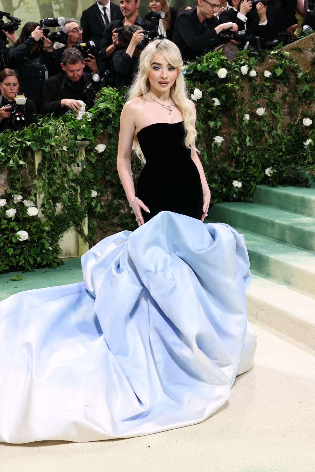 NEW YORK, NEW YORK - MAY 06: Sabrina Carpenter attends The 2024 Met Gala Celebrating "Sleeping Beauties: Reawakening Fashion" at The Metropolitan Museum of Art on May 06, 2024 in New York City. (Photo by Jamie McCarthy/Getty Images)