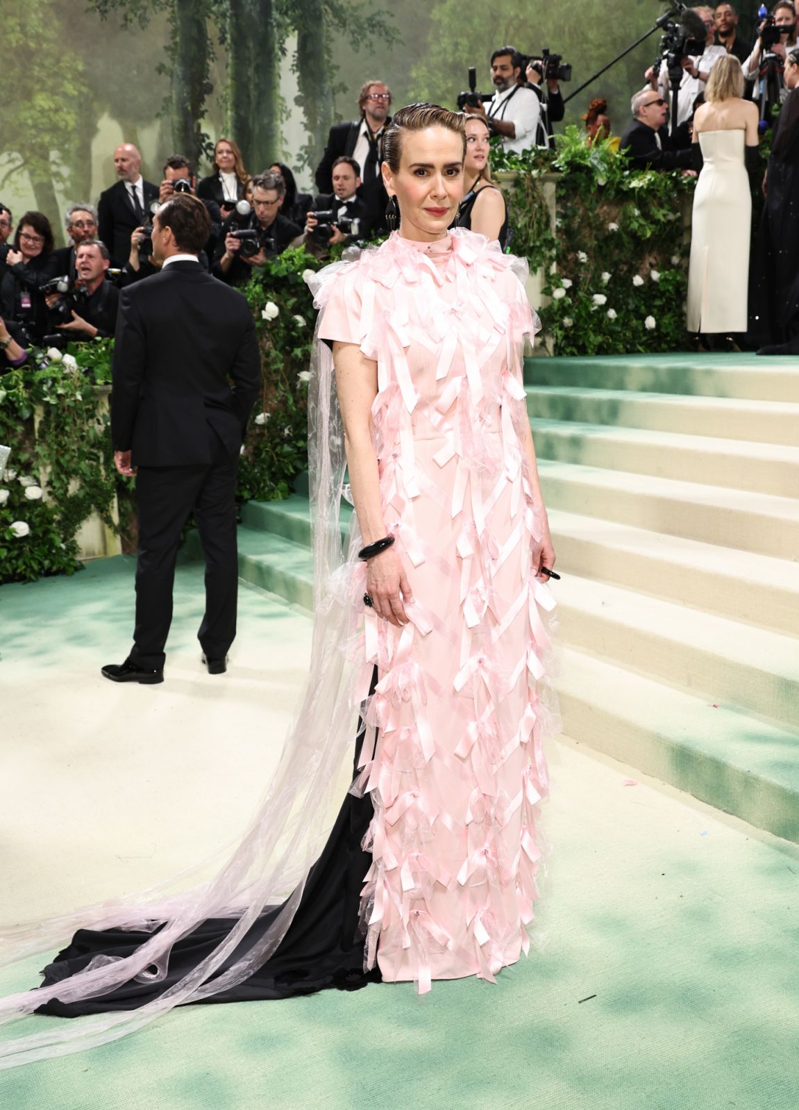 NEW YORK, NEW YORK - MAY 06: Sarah Paulson attends The 2024 Met Gala Celebrating "Sleeping Beauties: Reawakening Fashion" at The Metropolitan Museum of Art on May 06, 2024 in New York City. (Photo by Jamie McCarthy/Getty Images)