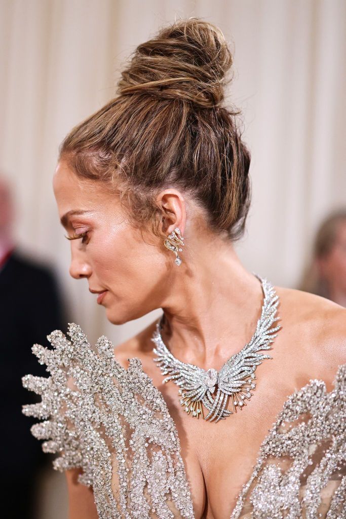 NEW YORK, NEW YORK - MAY 06: Jennifer Lopez attends The 2024 Met Gala Celebrating "Sleeping Beauties: Reawakening Fashion" at The Metropolitan Museum of Art on May 06, 2024 in New York City. (Photo by Mike Coppola/MG24/Getty Images for The Met Museum/Vogue)
