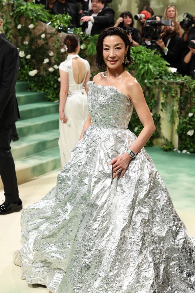 NEW YORK, NEW YORK - MAY 06: Michelle Yeoh attends The 2024 Met Gala Celebrating "Sleeping Beauties: Reawakening Fashion" at The Metropolitan Museum of Art on May 06, 2024 in New York City. (Photo by Marleen Moise/Getty Images)