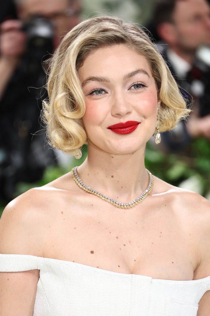 NEW YORK, NEW YORK - MAY 06: Gigi Hadid attends The 2024 Met Gala Celebrating "Sleeping Beauties: Reawakening Fashion" at The Metropolitan Museum of Art on May 06, 2024 in New York City. (Photo by Jamie McCarthy/Getty Images)