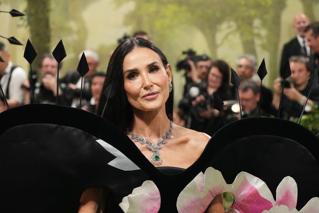 NEW YORK, NEW YORK - MAY 06: Demi Moore attends The 2024 Met Gala Celebrating "Sleeping Beauties: Reawakening Fashion" at The Metropolitan Museum of Art on May 06, 2024 in New York City. (Photo by Jeff Kravitz/FilmMagic)