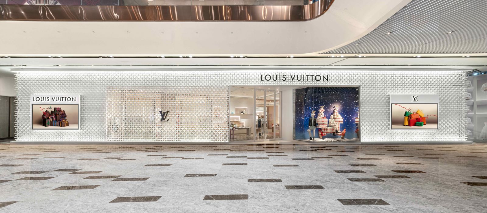 The white 3D flower mesh façade of the Louis Vuitton store at The Exchange TRX (Photo: Louis Vuitton)