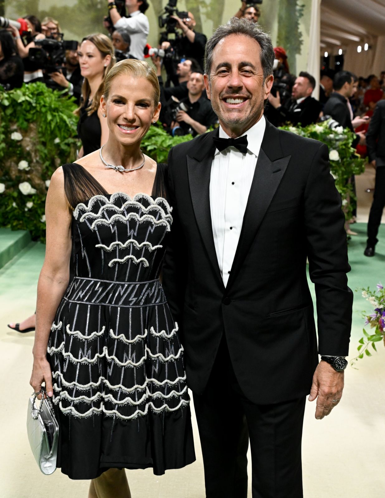 Jessica Seinfeld and Jerry Seinfeld at the 2024 Met Gala: "Sleeping Beauties: Reawakening Fashion" held at The Metropolitan Museum of Art on May 6, 2024 in New York City. (Photo by Gilbert Flores/Variety via Getty Images)