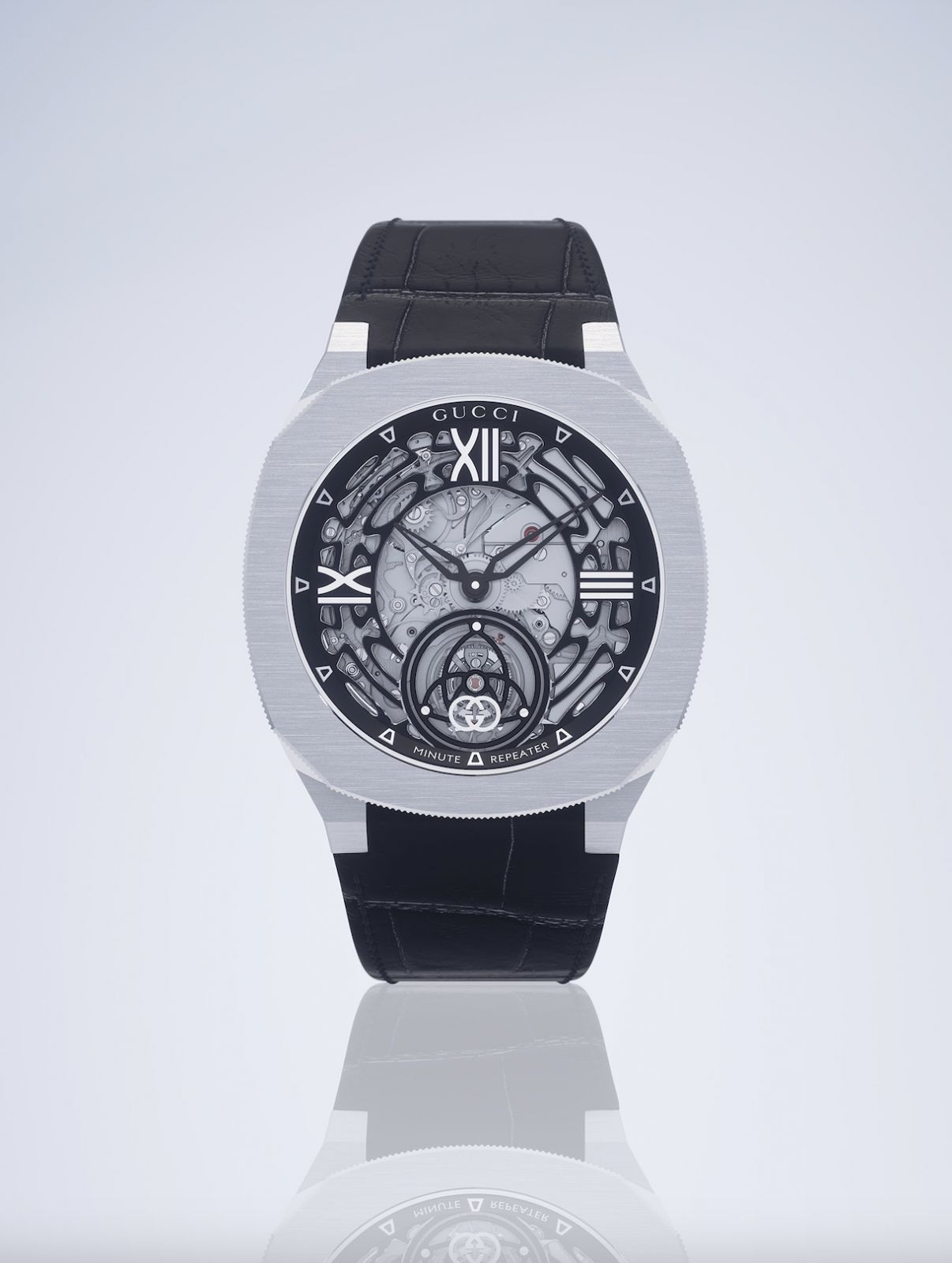 Gucci 25H 三問報時陀飛輪。(Photo:Gucci)