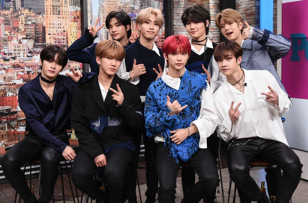 NEW YORK, NEW YORK - JANUARY 28: (EXCLUSIVE COVERAGE) K-Pop group The Stray Kids visit People Now on January 28, 2020 in New York City. (Photo by Daniel Zuchnik/Getty Images)