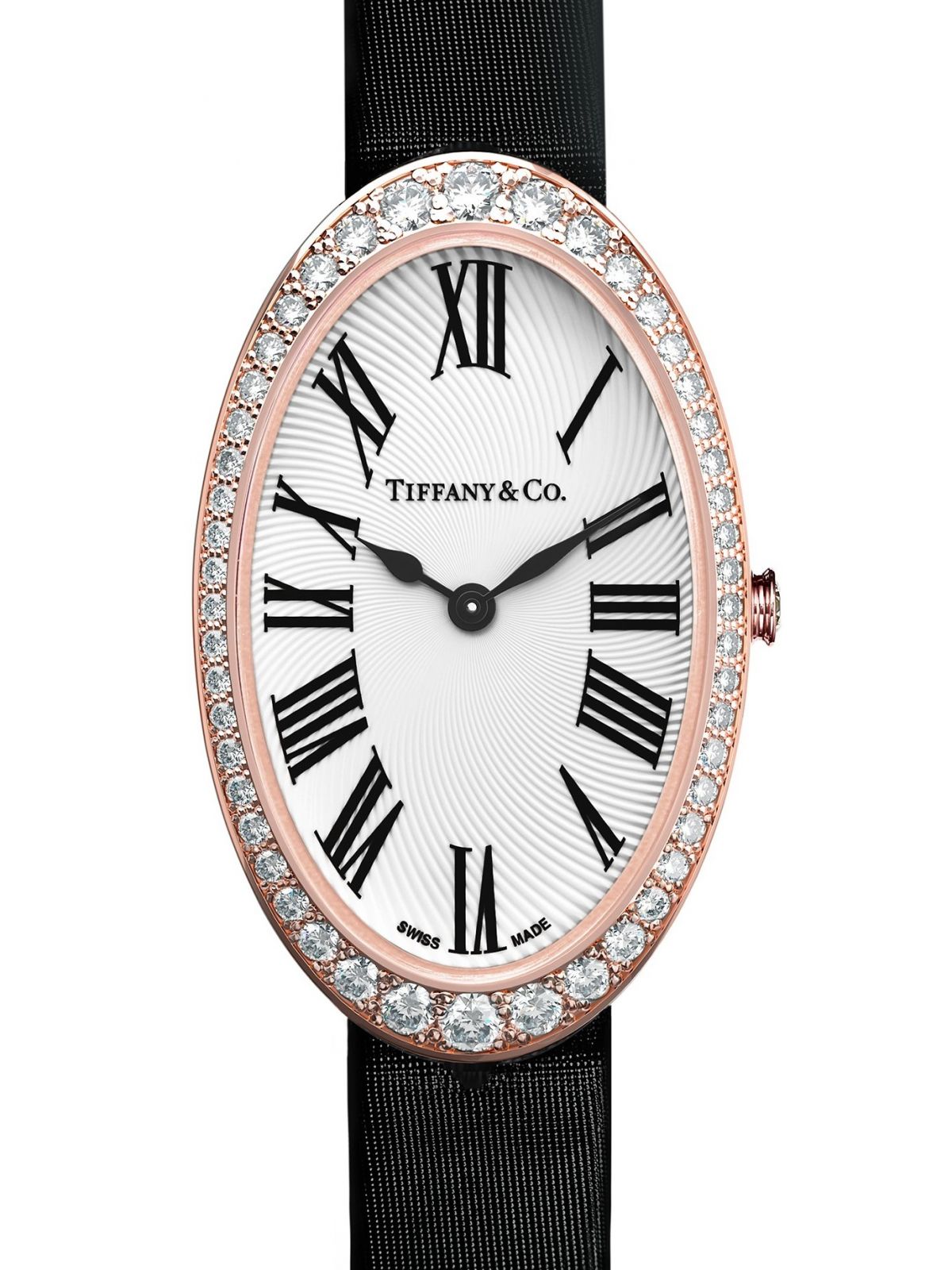 Tiffany Cocktail 2-Hand 系列玫瑰金鑽石手錶。(Photo: Tiffany & Co.)