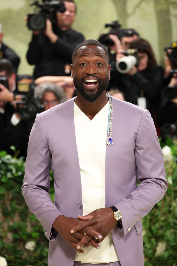 NEW YORK, NEW YORK - MAY 06: Dwyane Wade attends The 2024 Met Gala Celebrating "Sleeping Beauties: Reawakening Fashion" at The Metropolitan Museum of Art on May 06, 2024 in New York City. (Photo by Aliah Anderson/Getty Images)