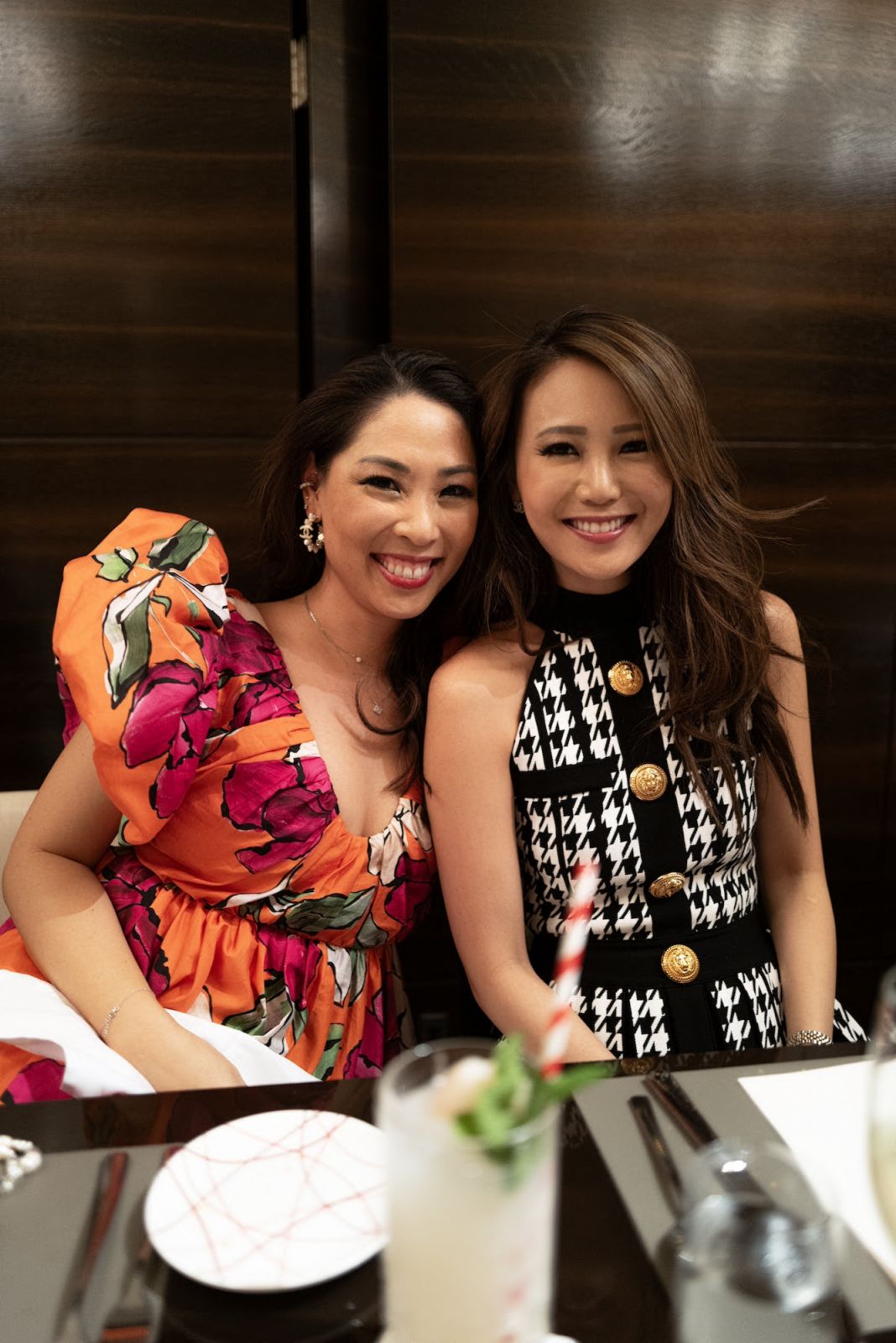 Charlotte Tsuei-Robinson (right) with good friend May Chen at a rare children-free celebratory dinner in Singapore (Photo: Charlotte Tsuei-Robinson)