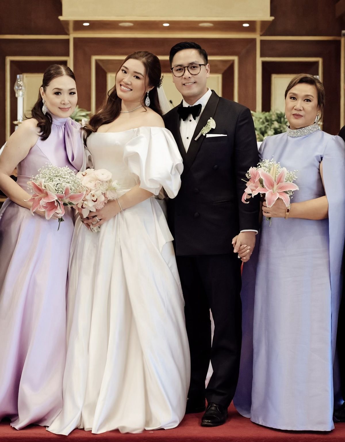 Philippe Lorenzo with the three important mothers in his life