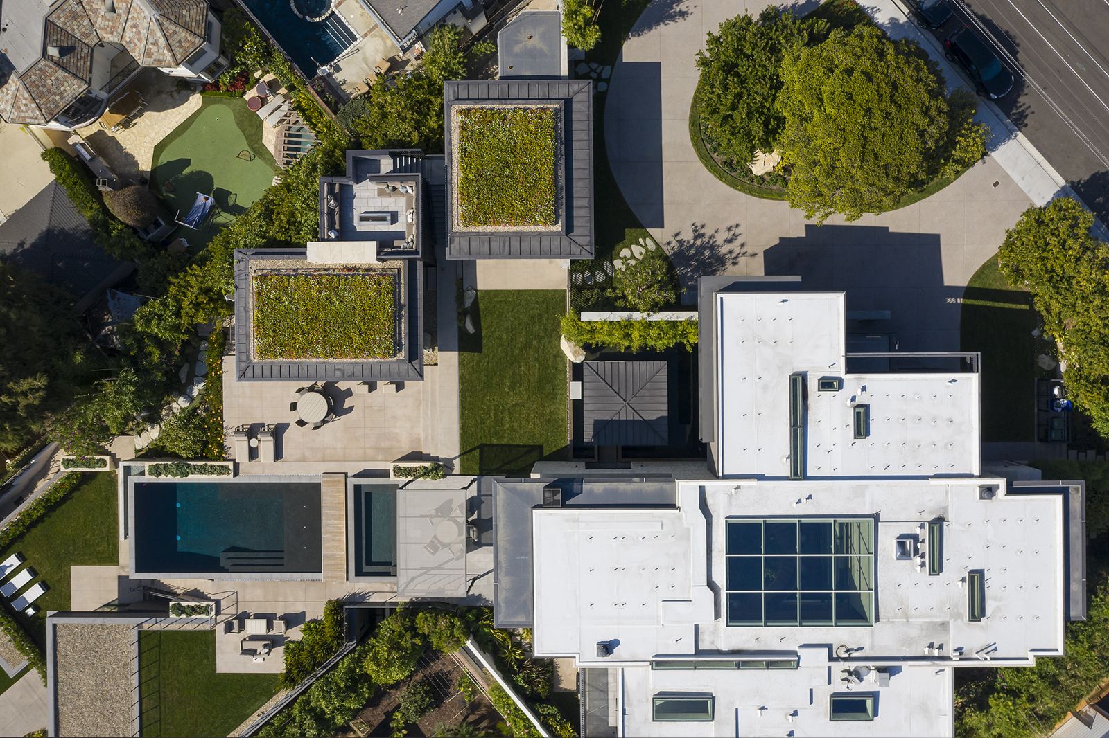 The property is a series of interconnected spaces
