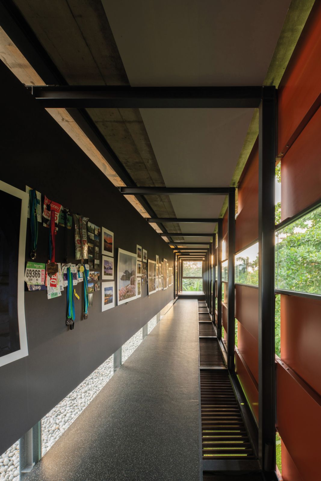 The second floor’s 18m-long “memory lane” is a gallery with the family’s photos and memorabilia