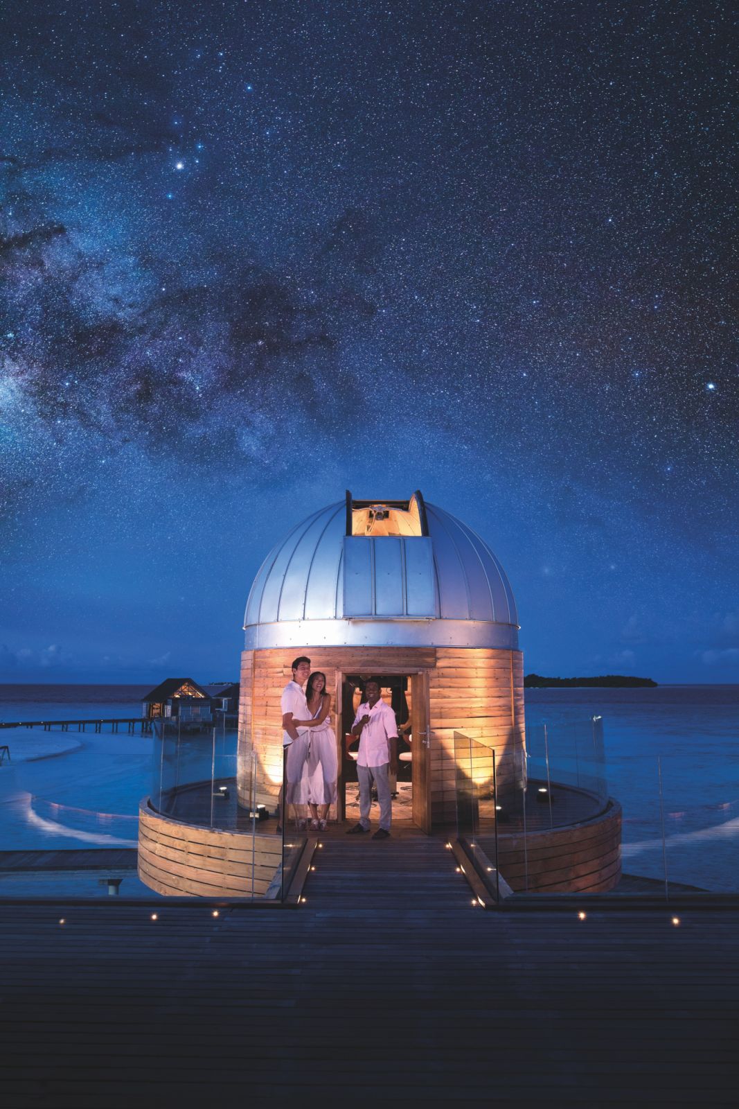 หอชมดาวเหนือน้ำ ของ Anantara Kihavah