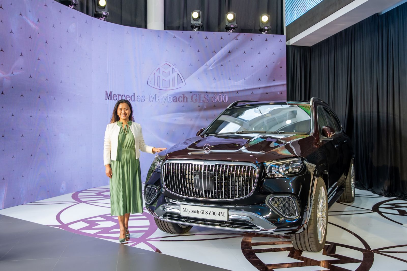 CEO and President of Mercedes-Benz Malaysia Amanda Zhang stands beside the new Mercedes-Maybach GLS 600 4MATIC