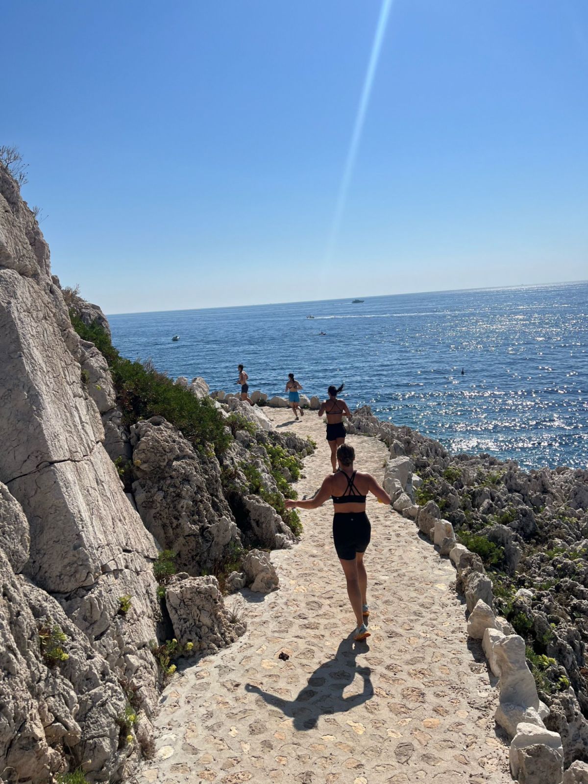 Camille Cheng running and swim around Saint-Jean-Cap-Ferrat (Photo: courtesy of Camille)