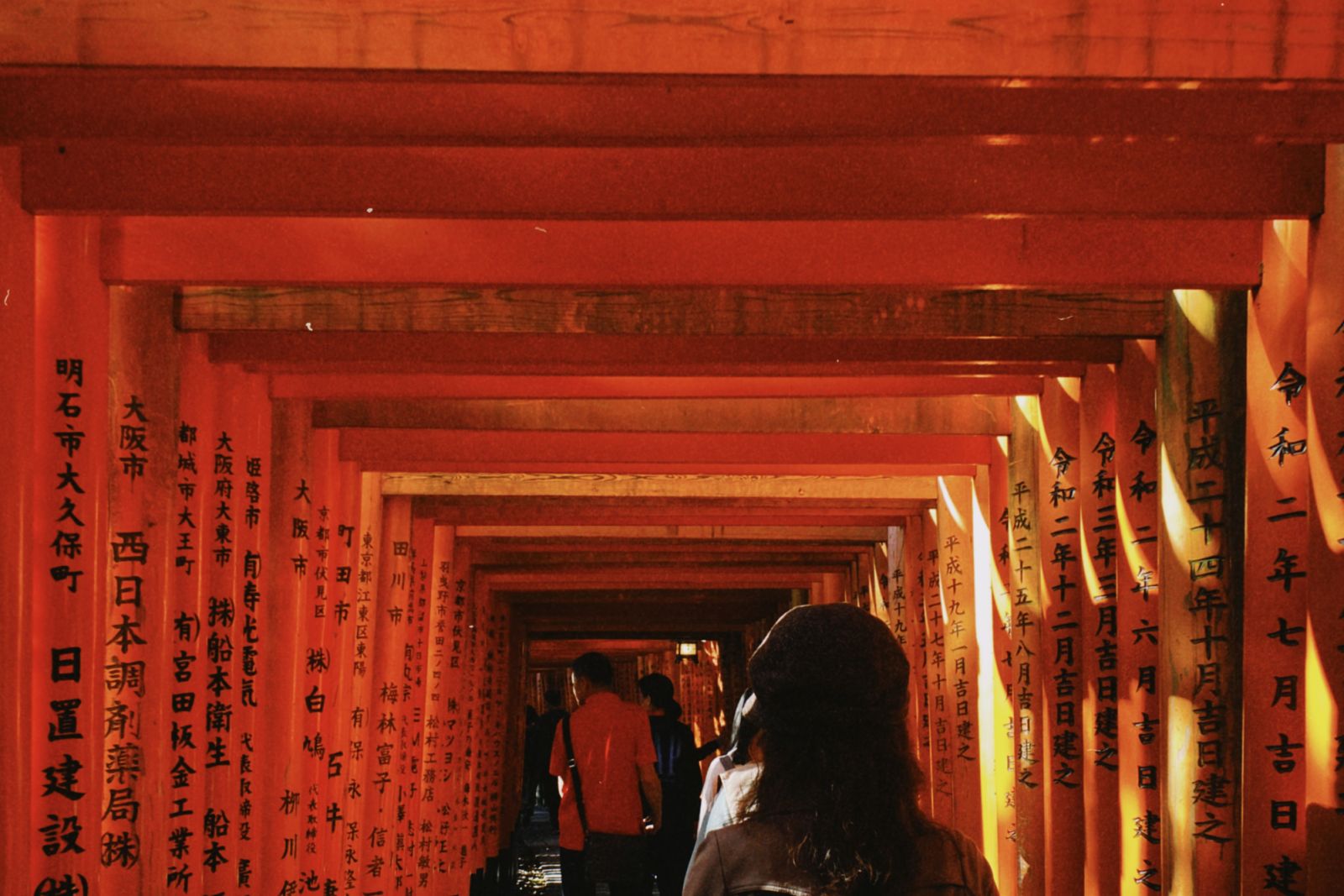 Walking through the Fushimi Inari Shrine