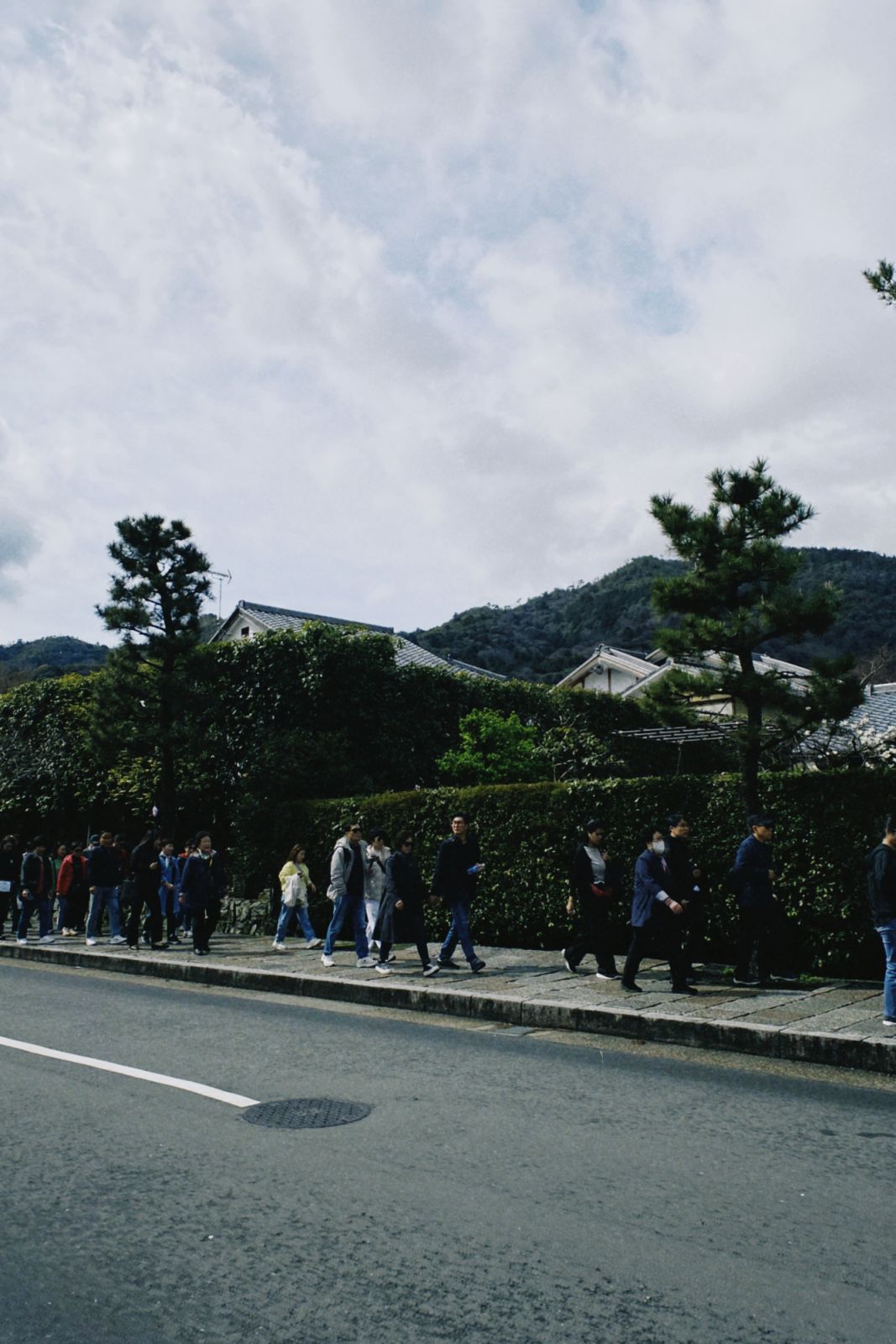 The Arashiyama District is packed with tourists during Spring