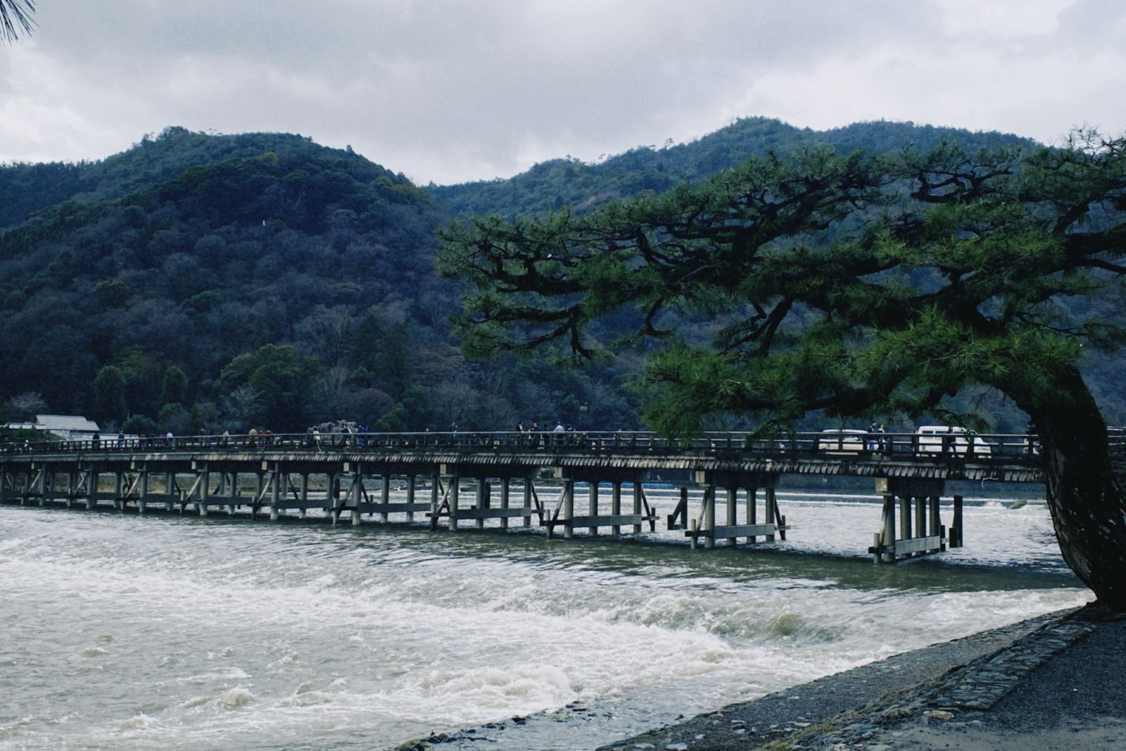 Togetsu-kyo Bridge has been a landmark in Western Kyoto’s Arashiyama District for over four hundred years