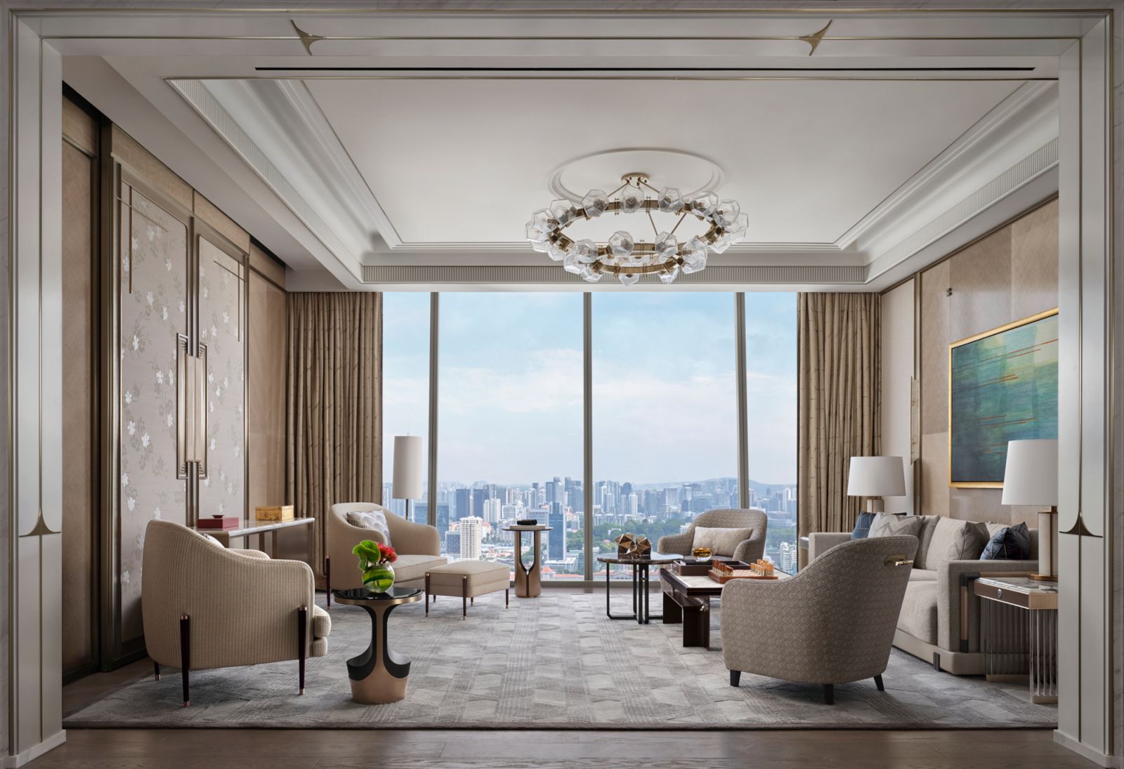 Chairman Suite - Expansive living areas designed for entertaining on a grand scale