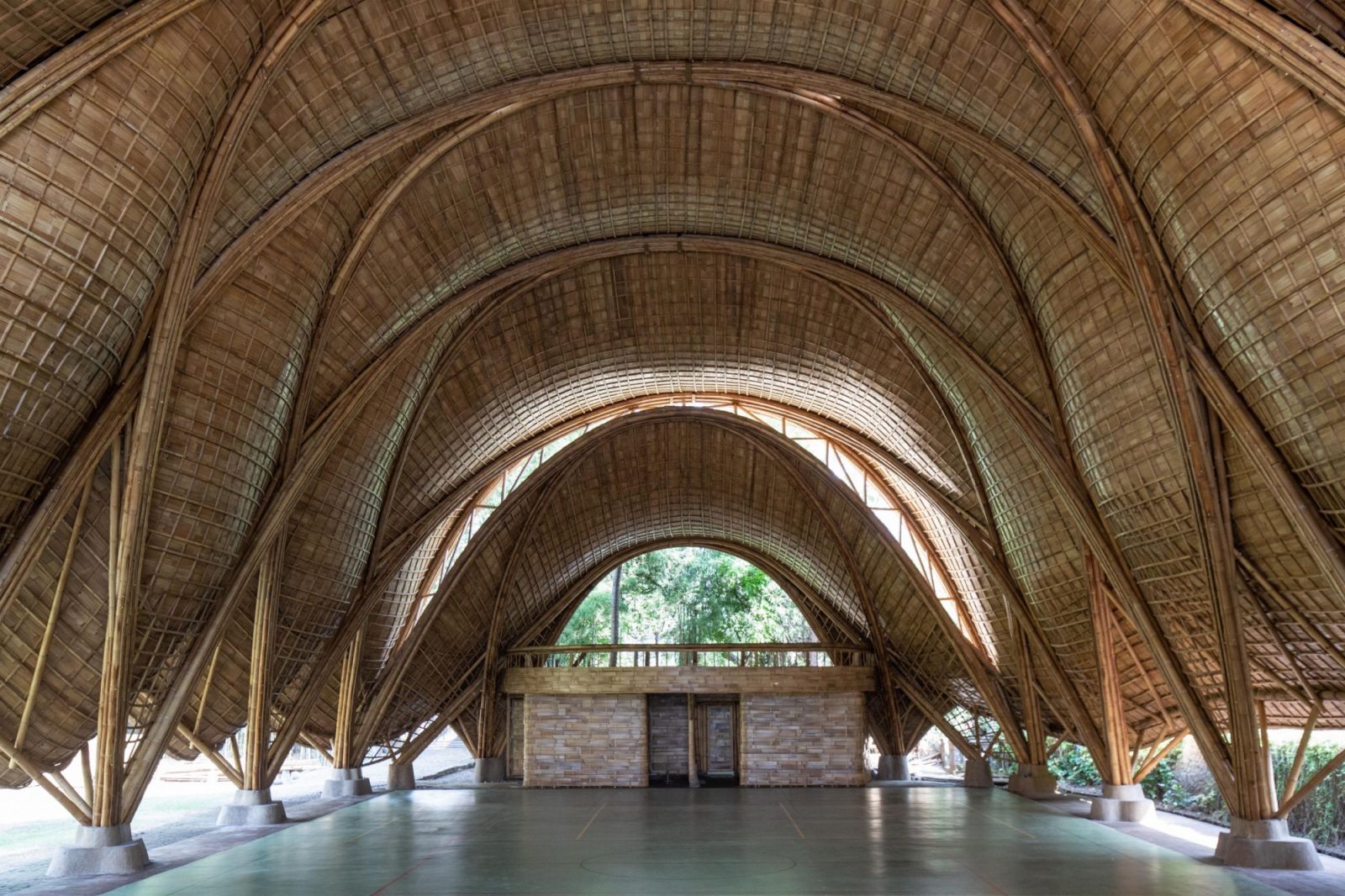 A series of interconnected anticlastic gridshells spanning 19 metres (Photo: Tomasso Riva / Instagram / @ibukubali)