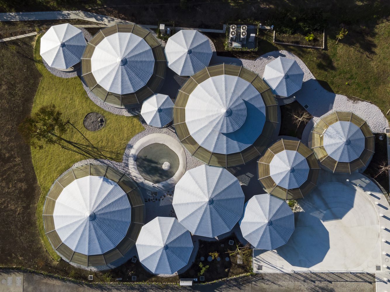 Top view of the Muku Nursery School in Fuji, Japan, designed by Tezuka Architects (Photo: Katsuhisa Kida / Instagram / @tezuka_architects)