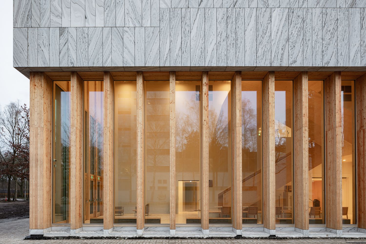 It's the first college building in Europe constructed entirely from solid wood (Photo: Sebastian van Damme / Instagram / @powerhousecompany)