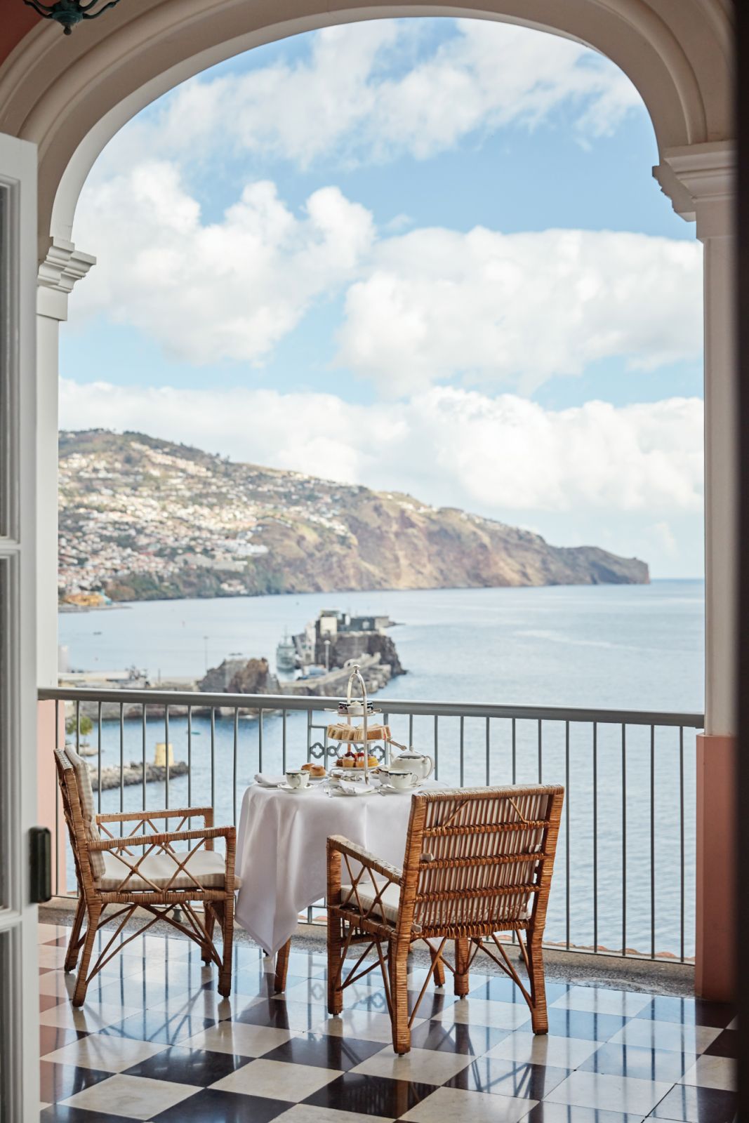 A table overlooking the Madeira archipelago at Michelin-starred restaurant William