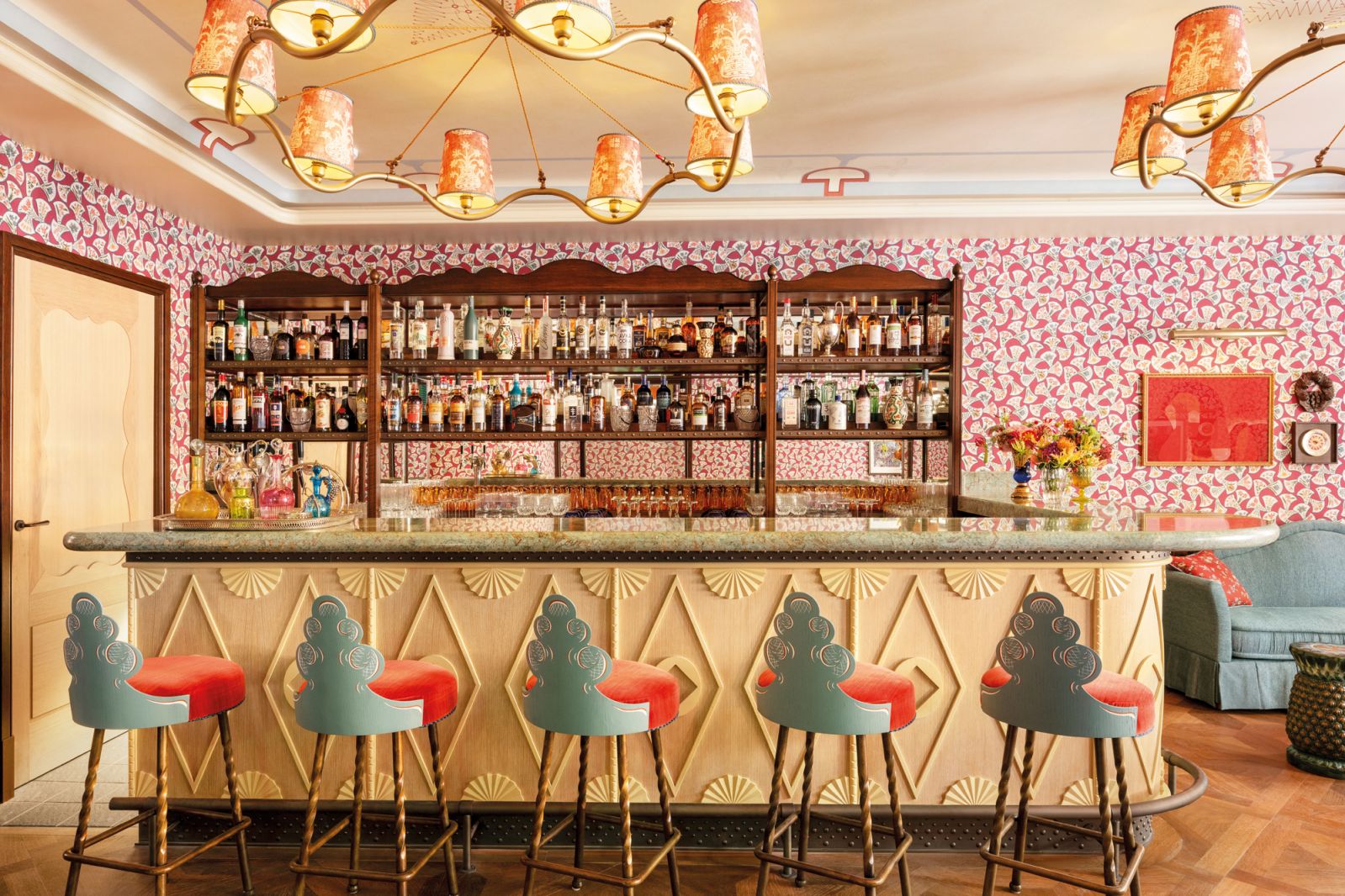 Hotel Le Grand Mazarin’s delectable French maximalism is on full display at the bar