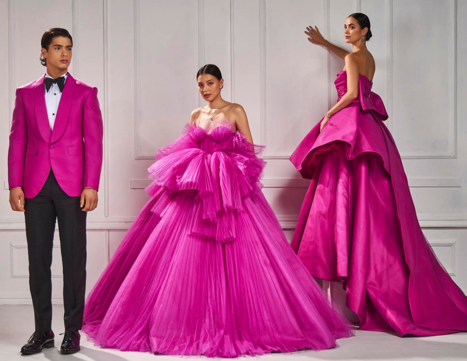 Gowns and menswear by Chynna Mamawal