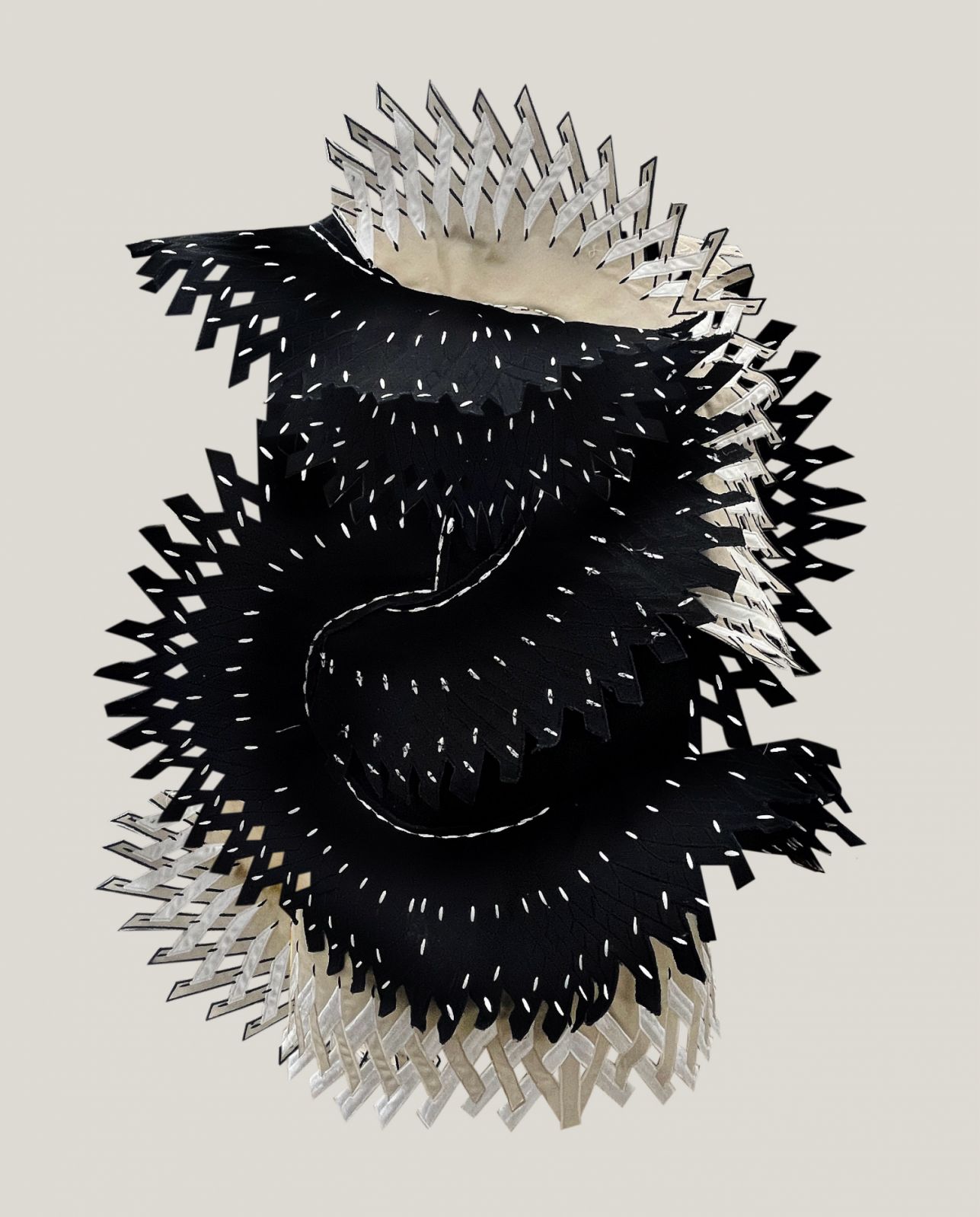 Renz Reyes experiments with what one can do with embroidery