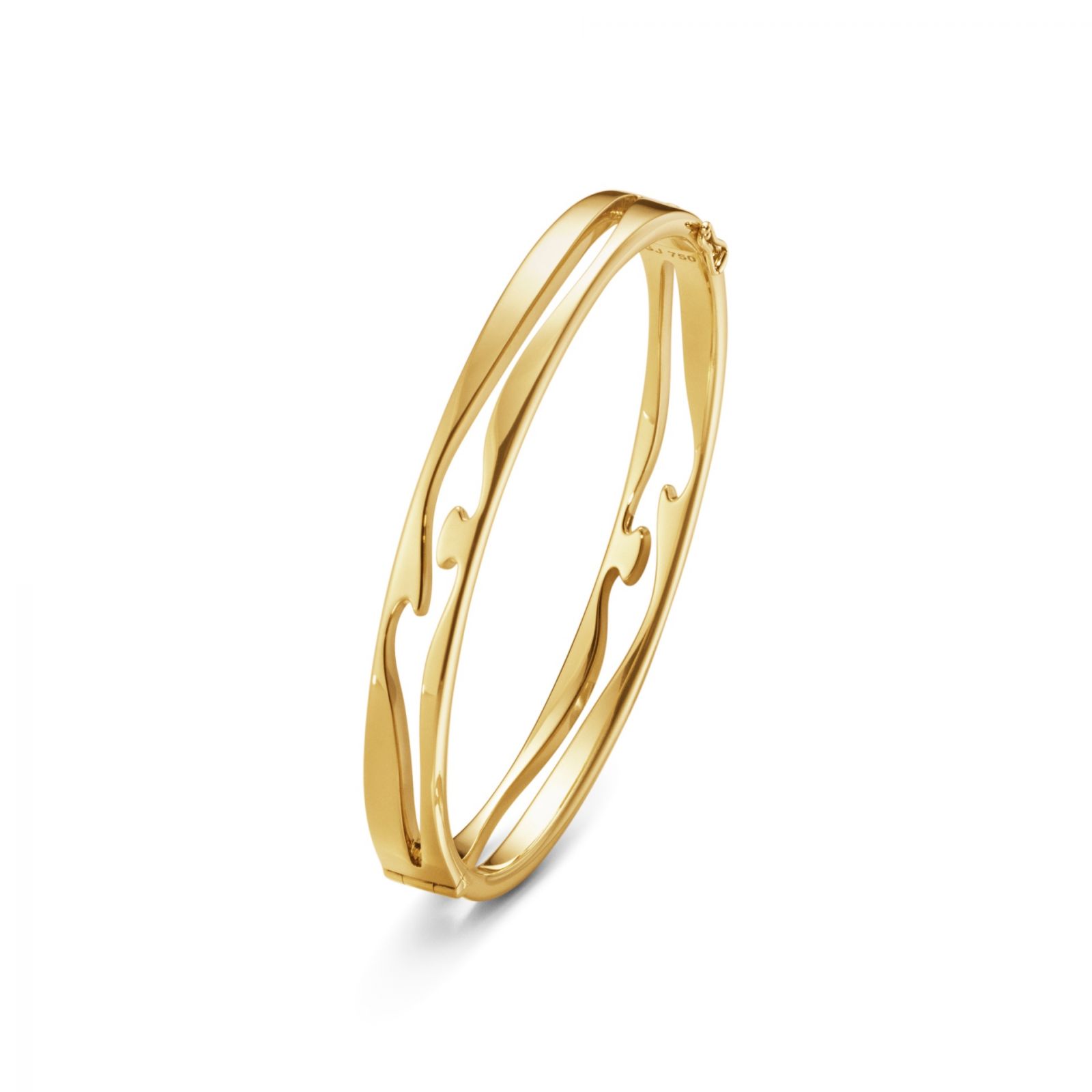 Fusion系列18K黃金鏤空手鐲。（Photo: Georg Jensen）